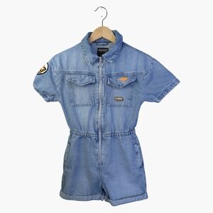 McLaren Formula 1 Team Denim Romper Youth 12-13Y Racing Patch Zip Jumpsuit